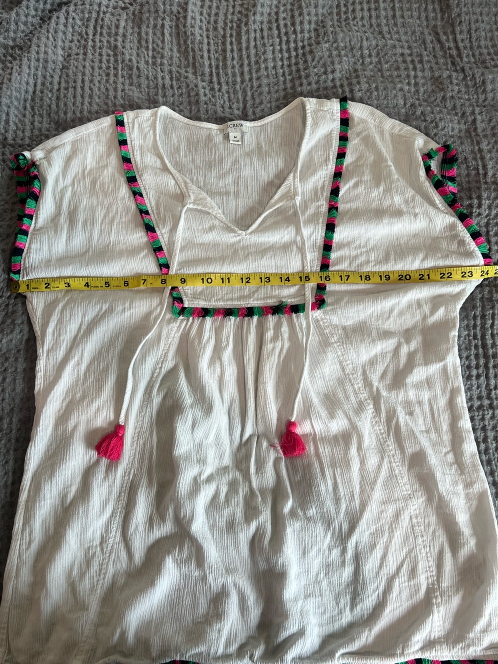 Summer J. Crew Women’s White Fringe Swim Suit Cover Up - Picture 7 of 9